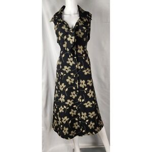 Voir Collection Sleeveless Floral Minimalist/Classic/SlowFashion Shirt Dress XL